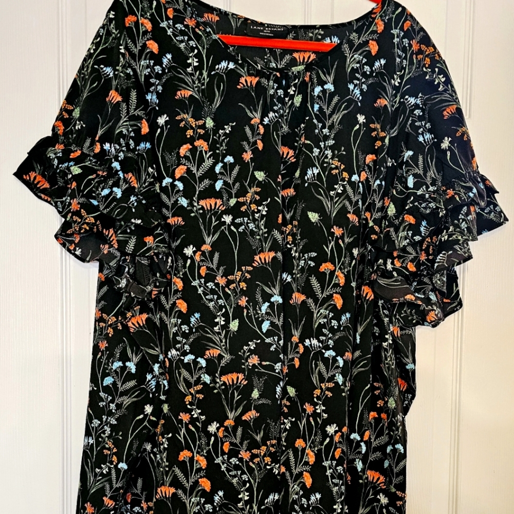 Lane Bryant ruffle sleeve top